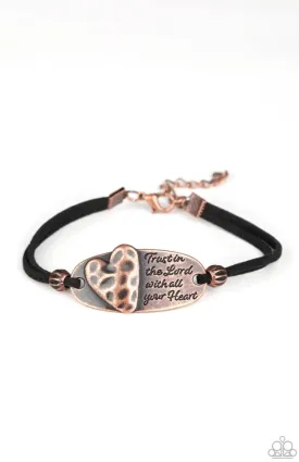 A Full Heart Copper Bracelet - Paparazzi Accessories