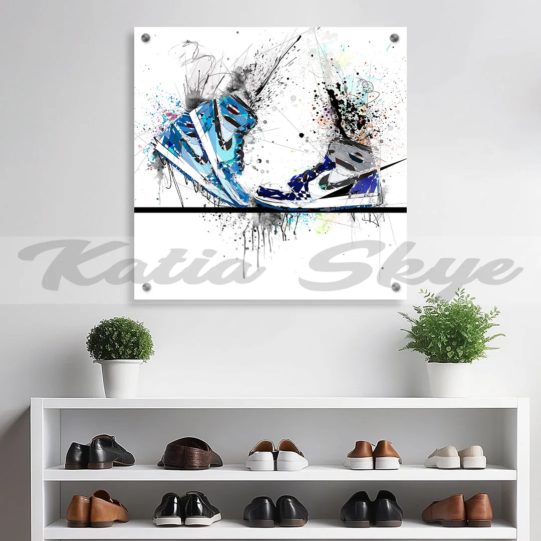 ABSTRACT KISSING SNEAKERS ART INSPIRED BY AIR JORDANS SNEAKERS //SNK-AJ12