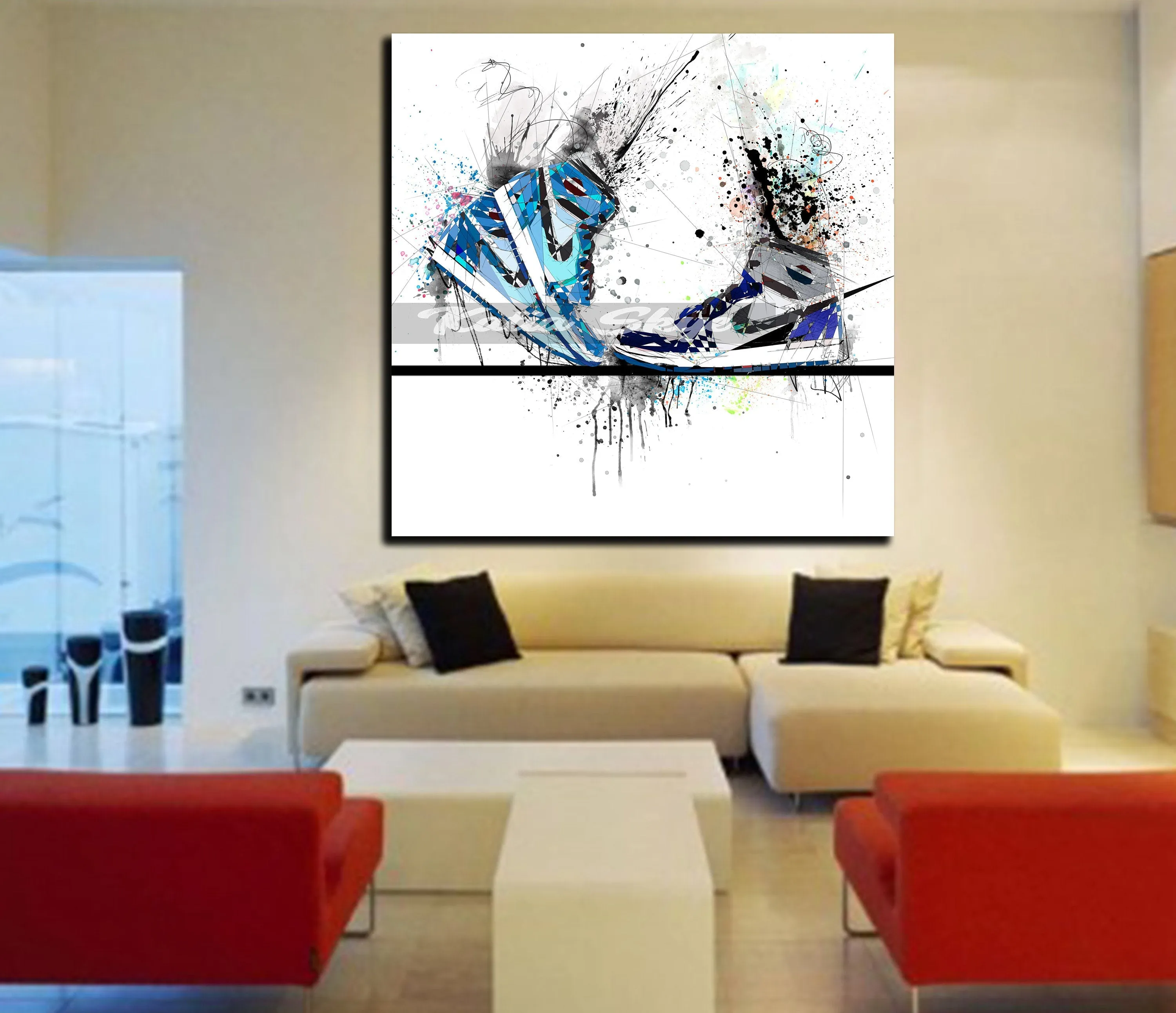 ABSTRACT KISSING SNEAKERS ART INSPIRED BY AIR JORDANS SNEAKERS //SNK-AJ12