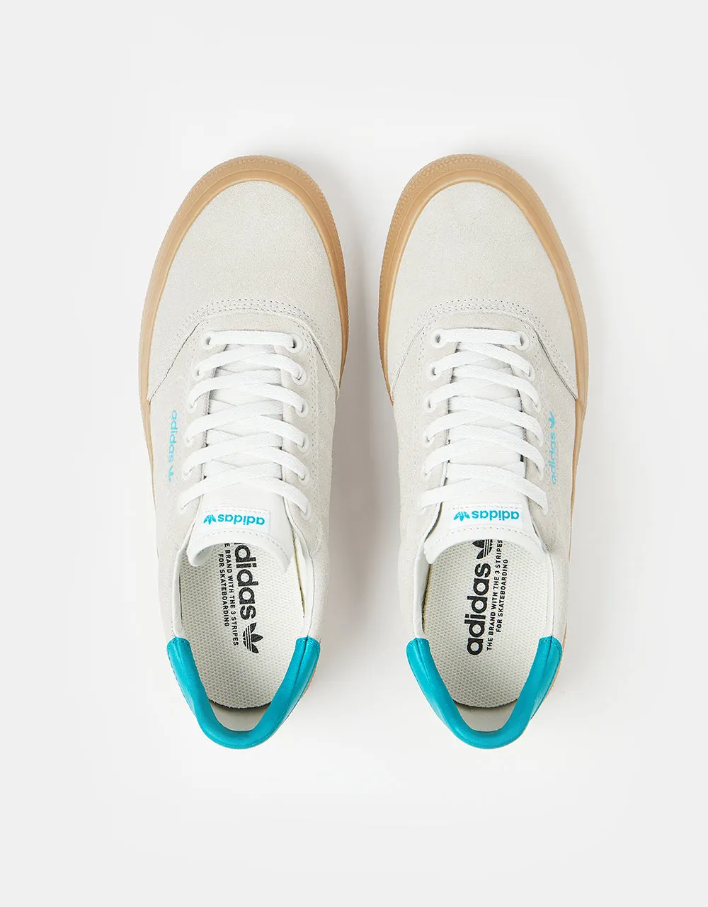 adidas 3MC Skate Shoes - Chalk White/Glory Green/Gum