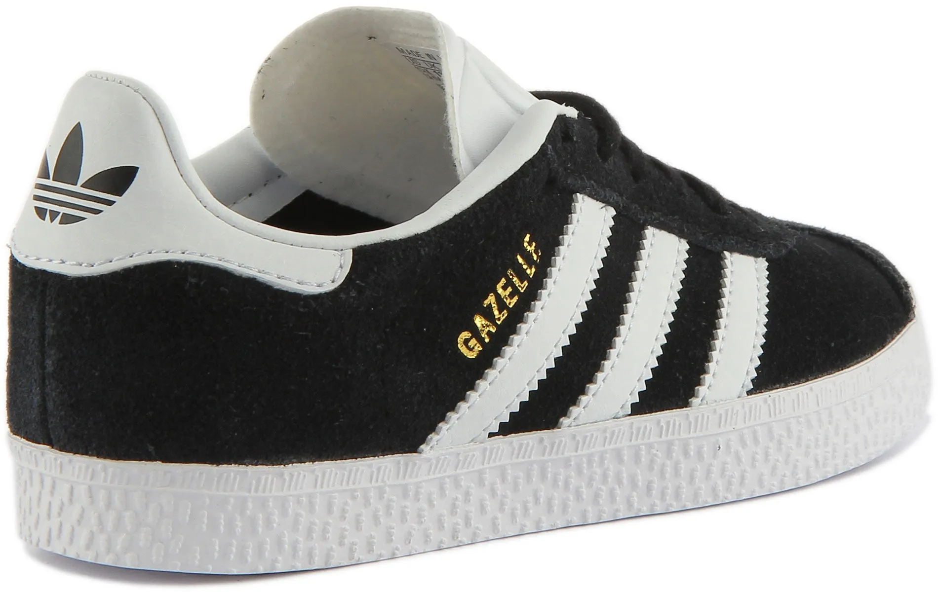 Adidas Gazelle C In Black White For Kids