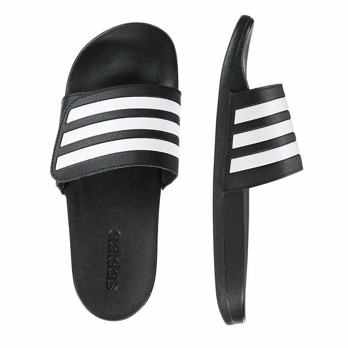 Adidas Men / Unisex Cloudfoam Three Stripes Adjustable Comfort Slide Sandal