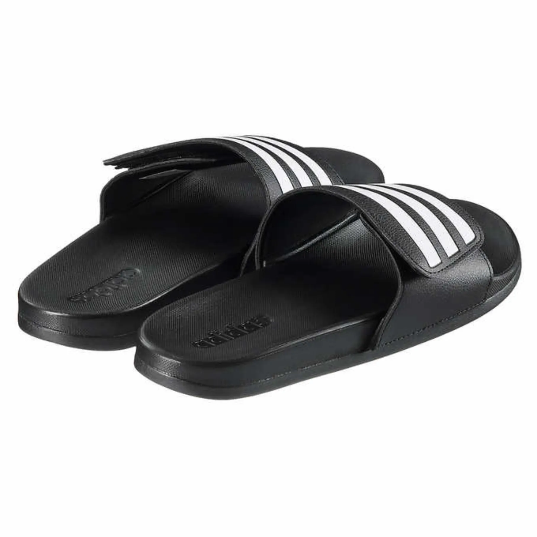 Adidas Men / Unisex Cloudfoam Three Stripes Adjustable Comfort Slide Sandal