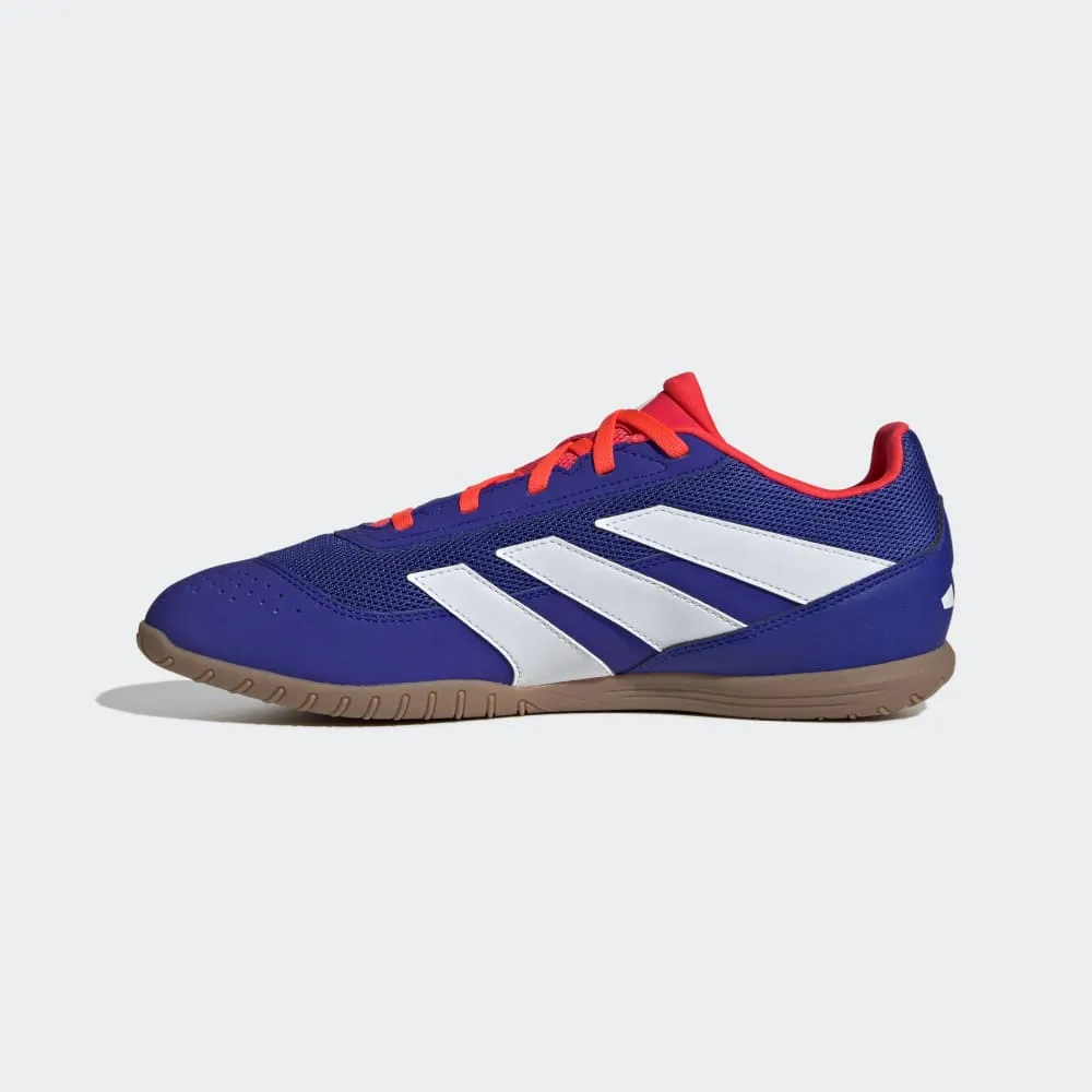 Adidas Predator Club IN Sala Football Shoes (White/Lucid Blue/Solar Red)