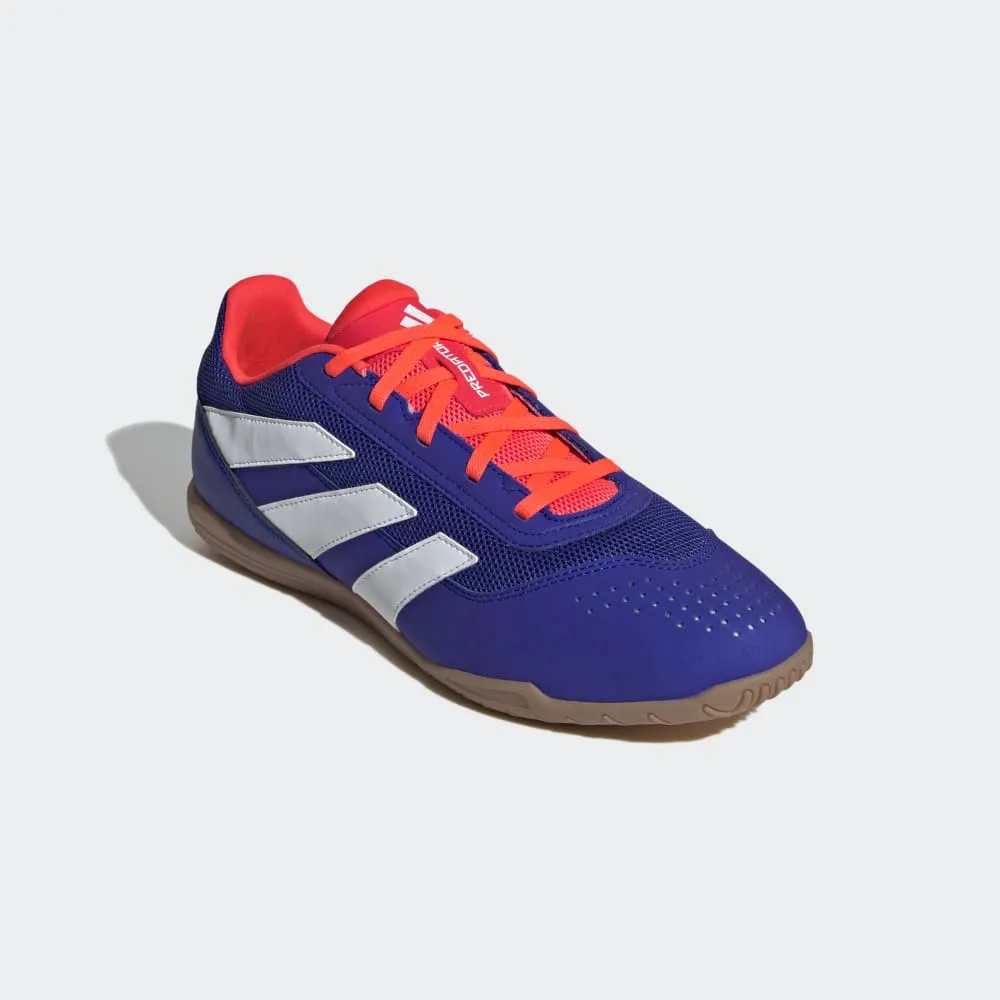 Adidas Predator Club IN Sala Football Shoes (White/Lucid Blue/Solar Red)