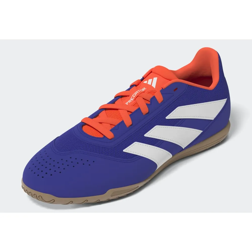 Adidas Predator Club IN Sala Football Shoes (White/Lucid Blue/Solar Red)