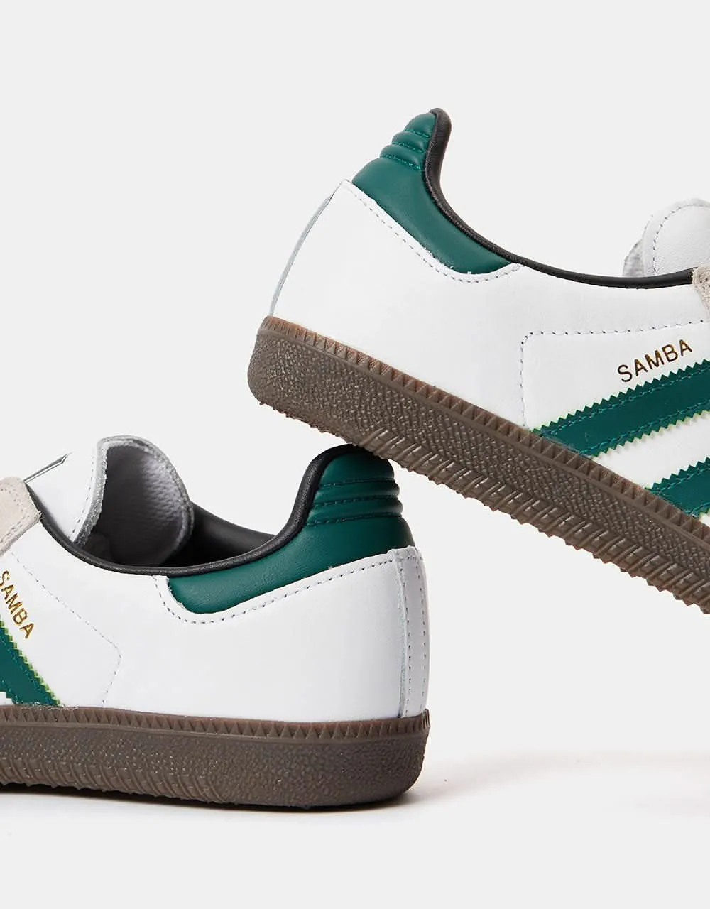 adidas Samba ADV Skate Shoes - White/Collegiate Green/White