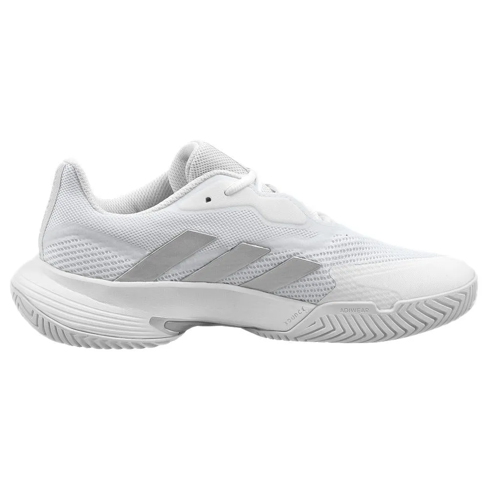 adidas Women's CourtJam Control - Cloud White/Silver Metallic