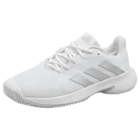 adidas Women's CourtJam Control - Cloud White/Silver Metallic