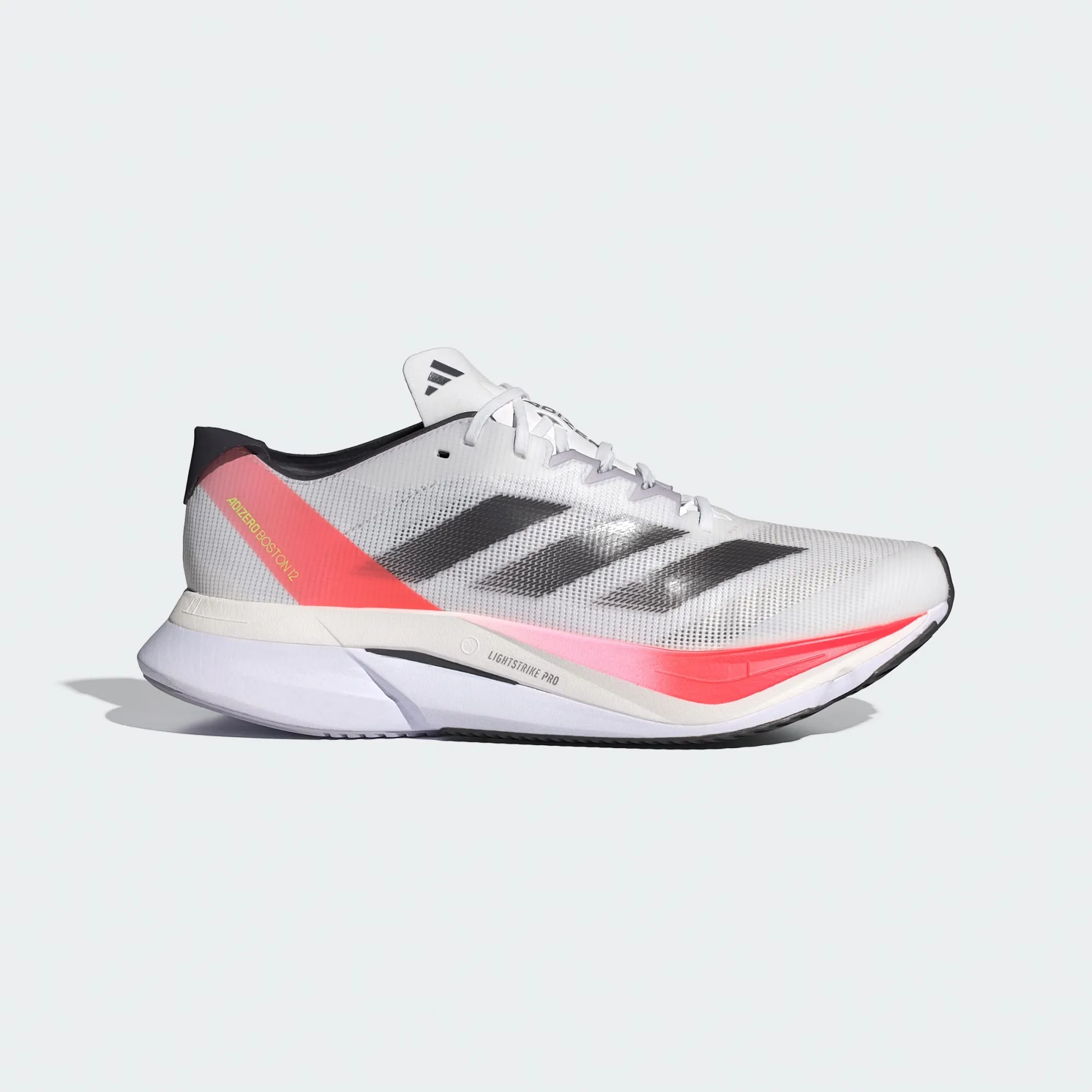 Adizero Boston 12 M | White/Aurora Met./Solar Red