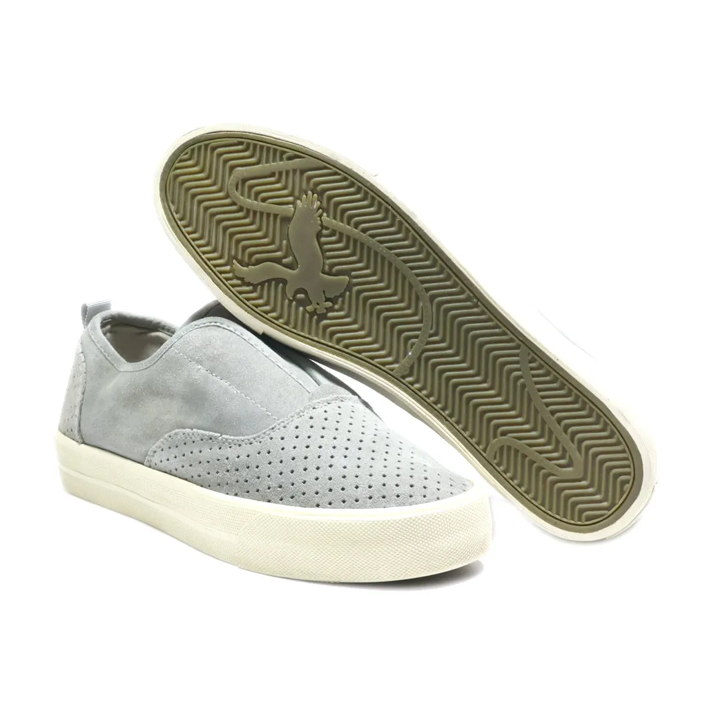 American Eagle Low-Top Sneakers Suede Grey Colour For Women