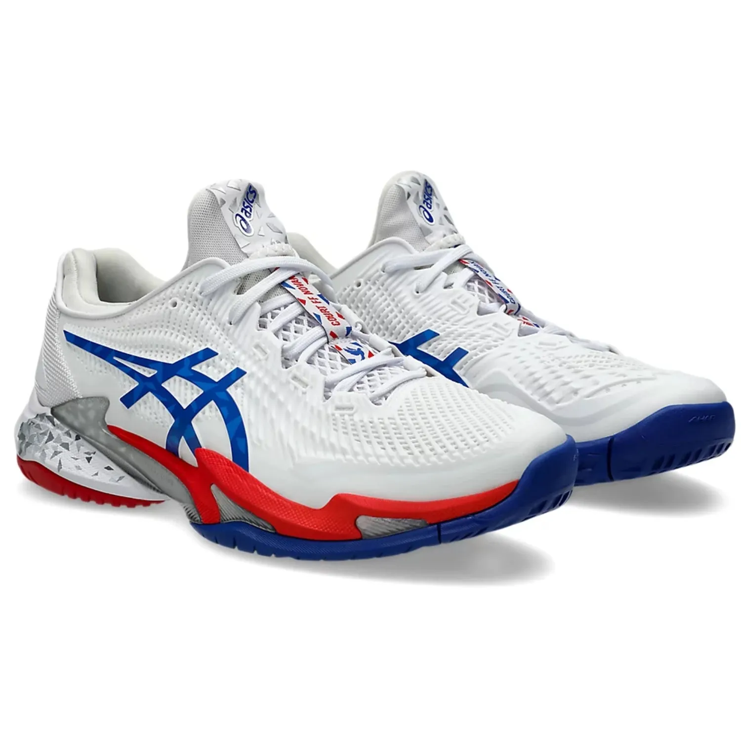 ASICS Court FF 3 Novak Men's Tennis Shoes, White/Asics Blue