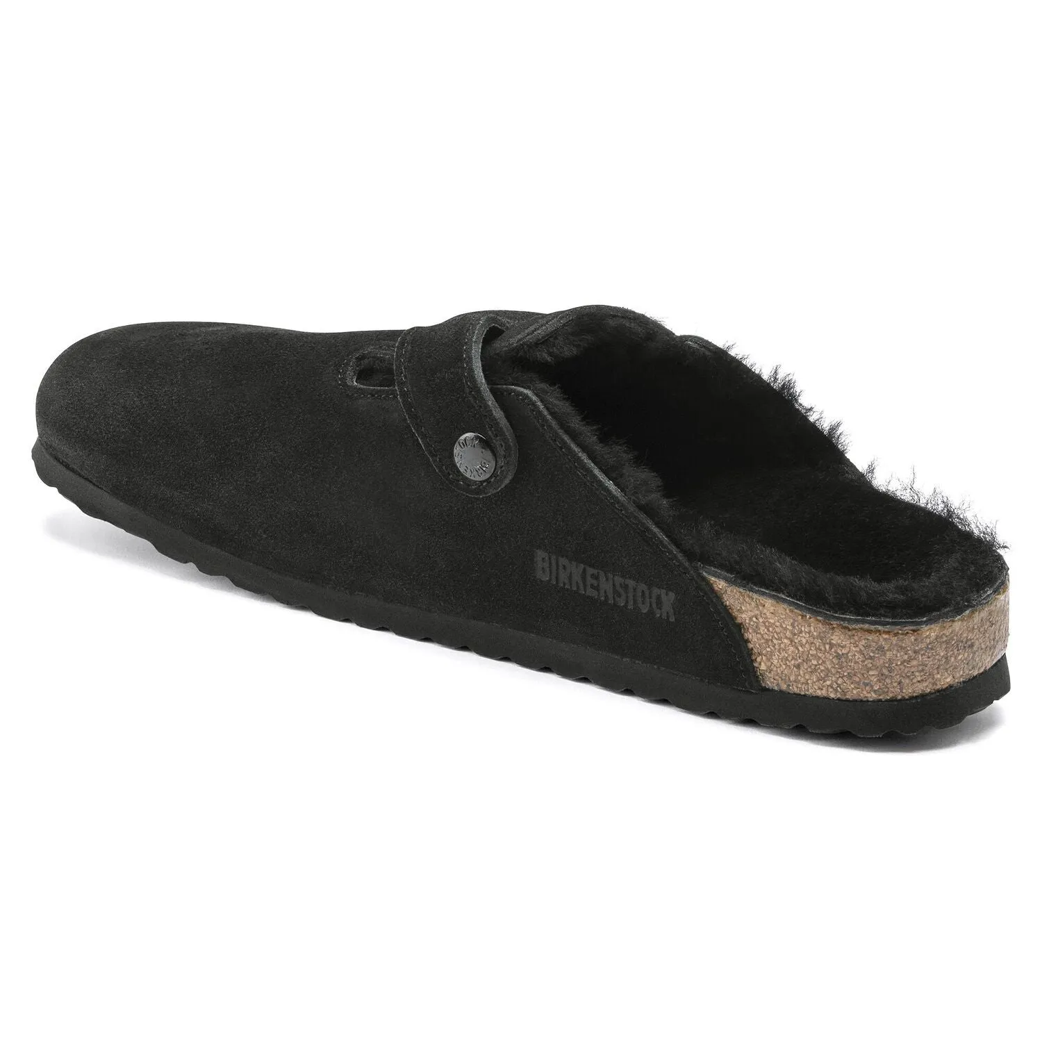 Boston Shearling Suede Leather Black Regular