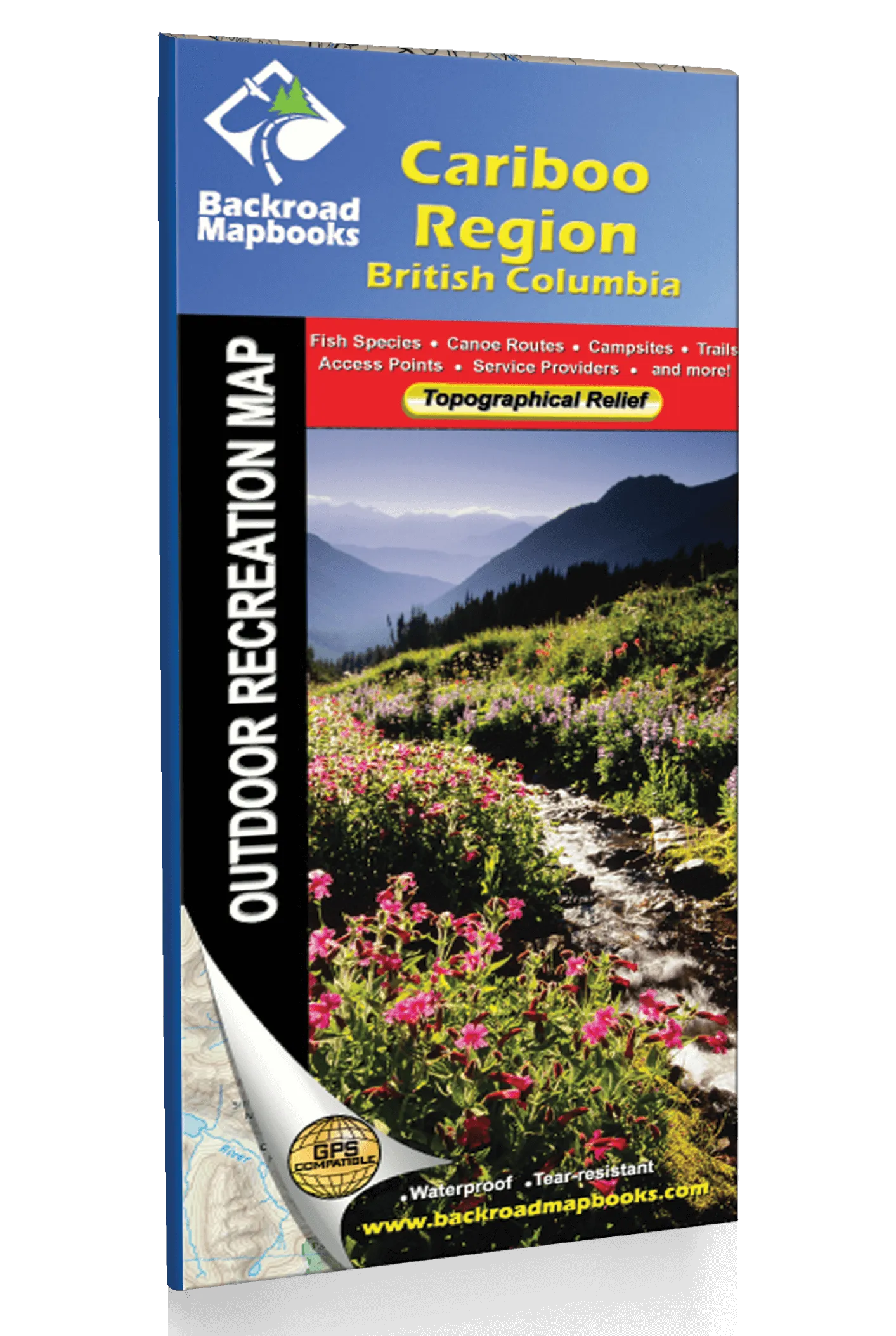 Cariboo Region BC Waterproof Map