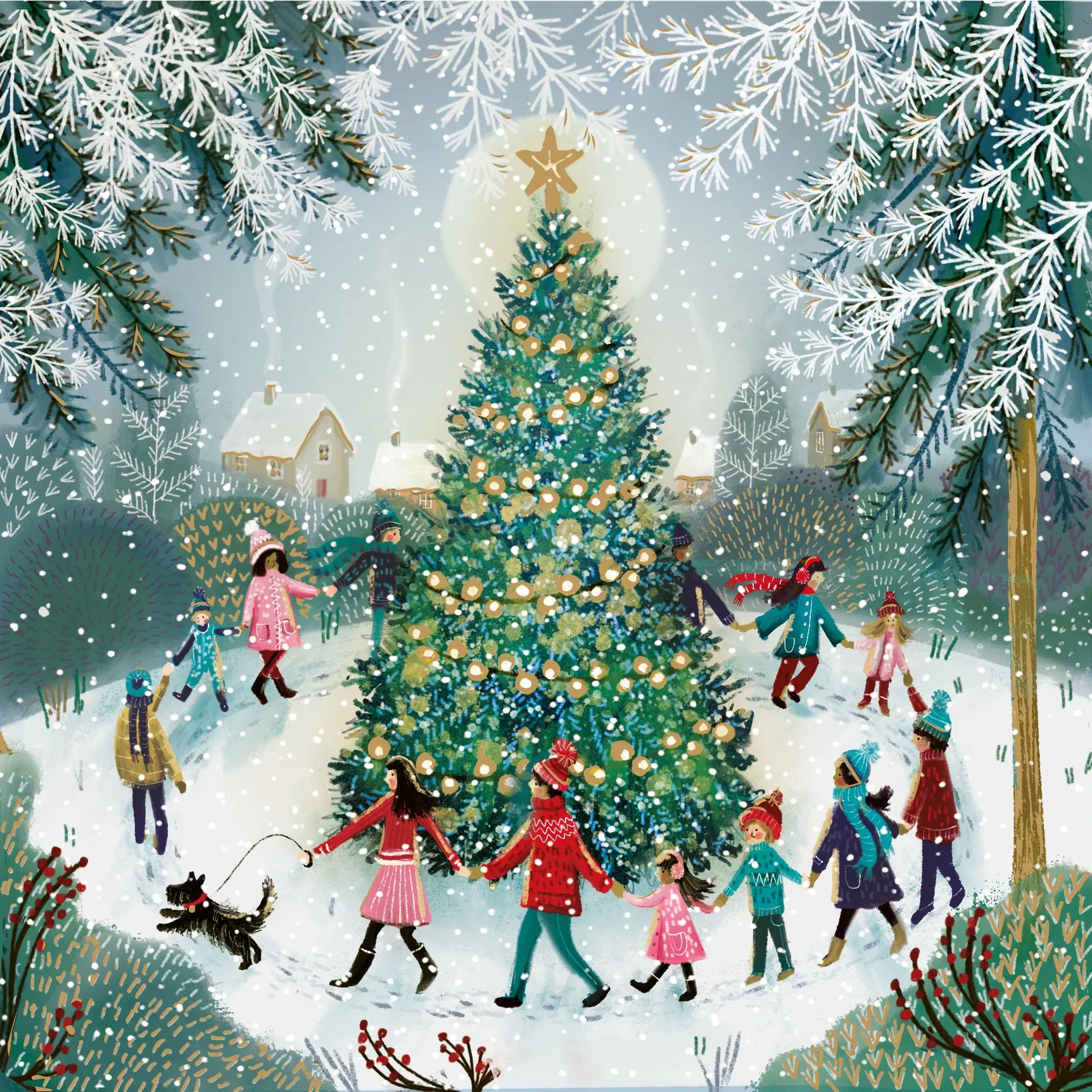 Christmas tree fun, pack of 10 cards