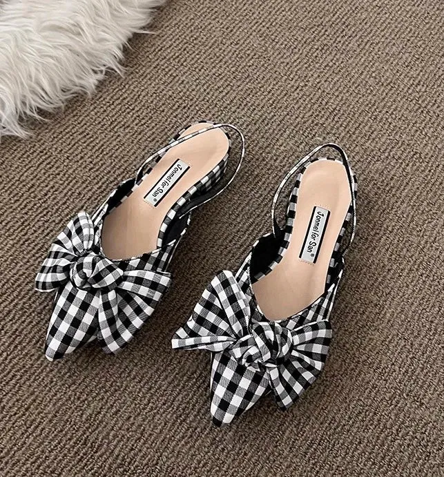 Comfortable Women's Flat Shoes with Elegant Toe Bow - Stylish & Versatile