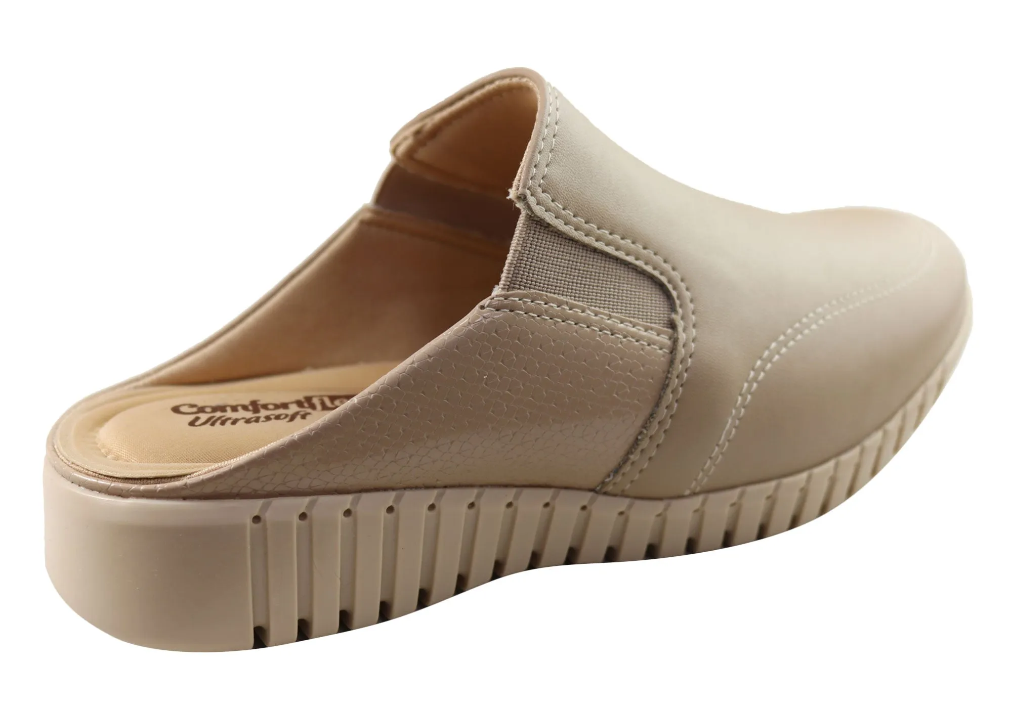 Comfortflex Tanya Womens Comfortable Closed Toe Open Back Mules