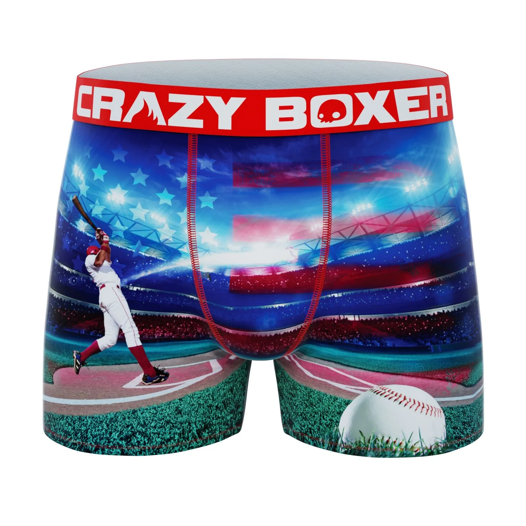 CRAZYBOXER All Star Baseball Baskterball Men's Boxer Briefs (2 pack)