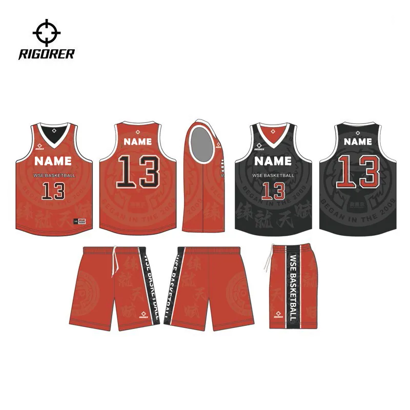 Custom Teamwear Sublimation Reversible Uniform for Basketball