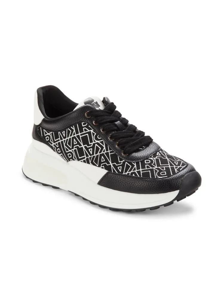 Dallas Karl Lagerfeld Paris Chunky Logo Sneakers in Soft White