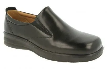 D.B Dalton Extra Wide Slip-On Black Shoe Black