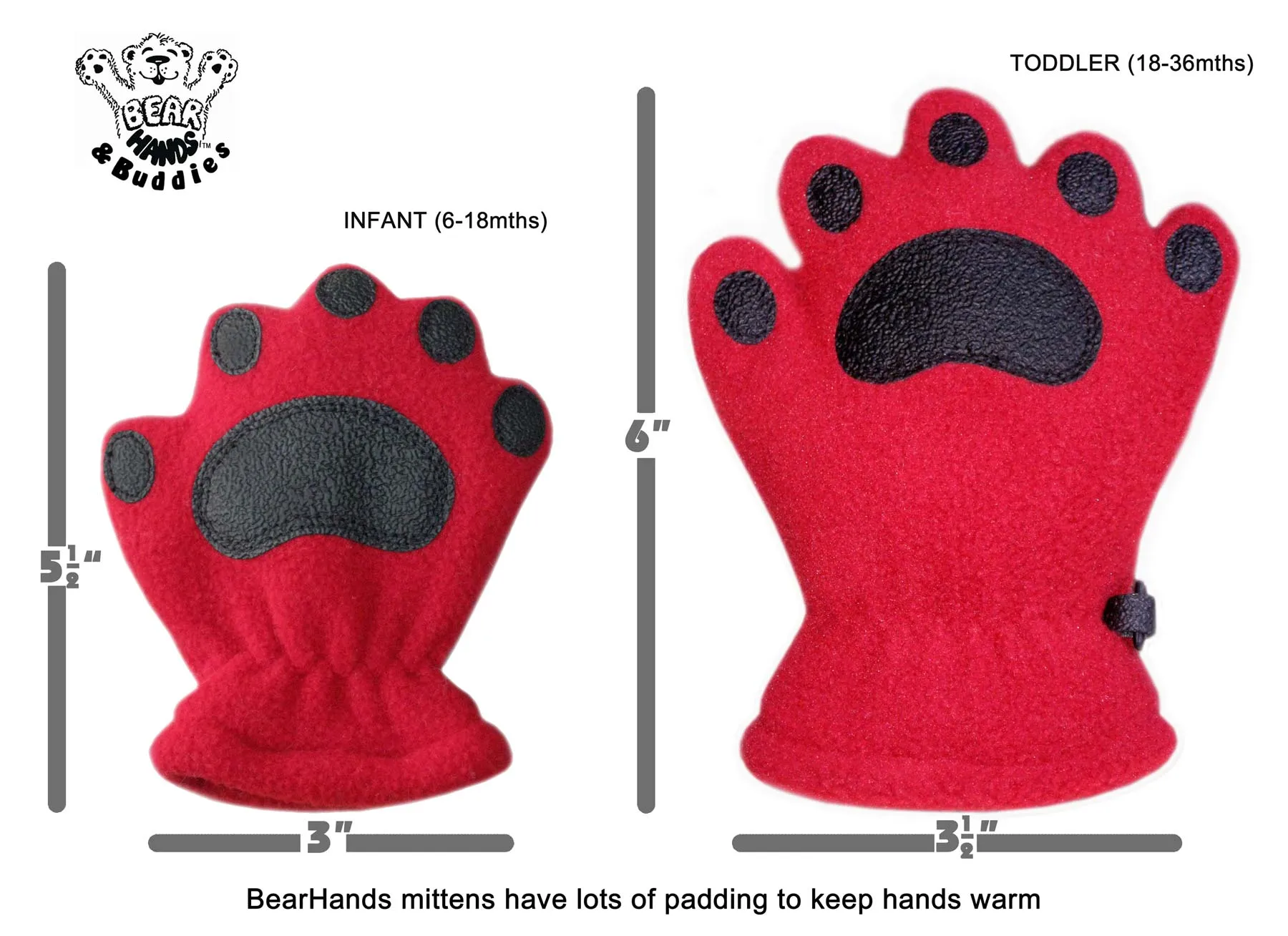 Infant & Todder Navy Fleece Mittens