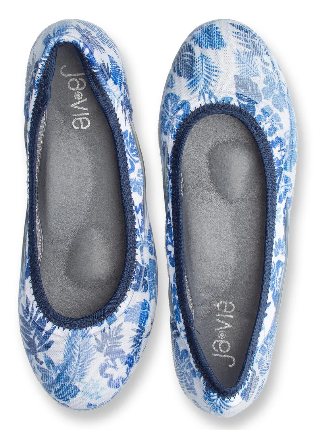 ja-vie denim tropical jelly flats shoes