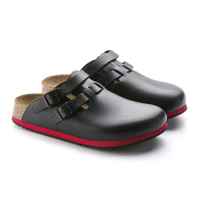 Kay Black Leather Work Clog - BIRKENSTOCK