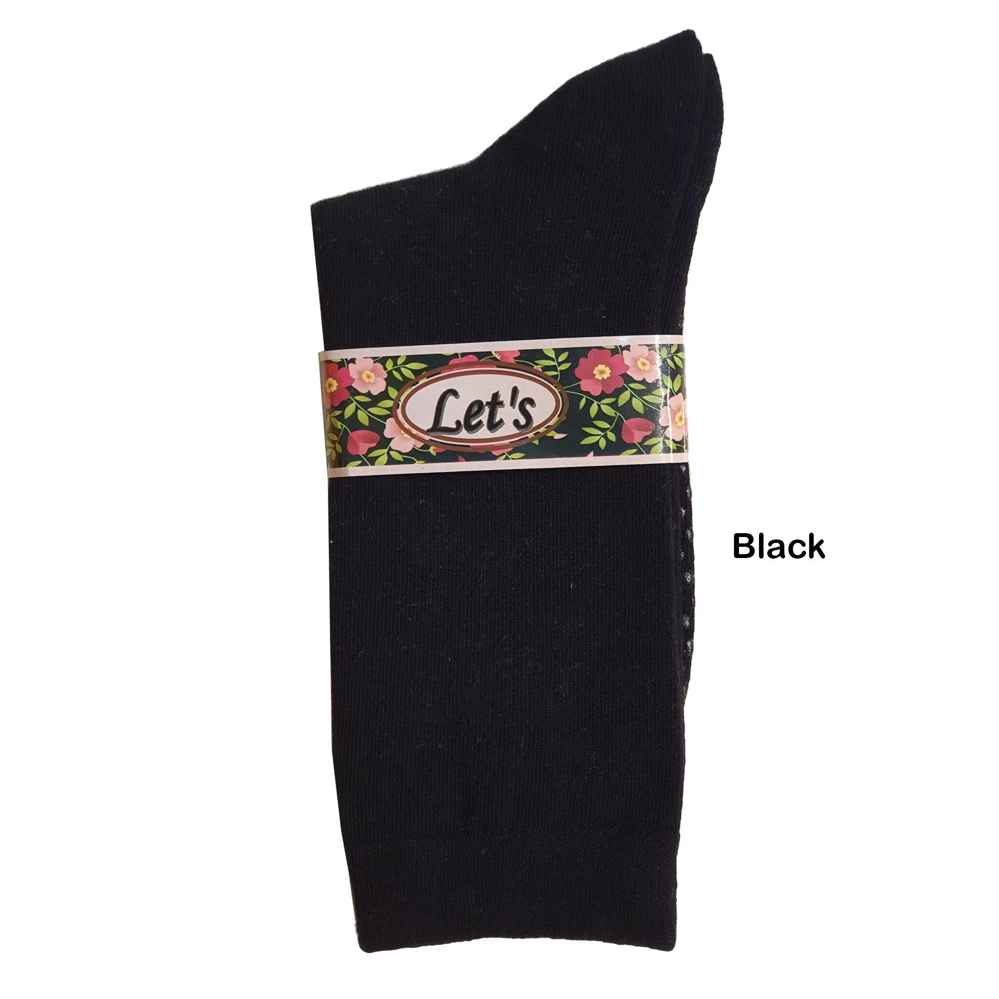 Ladies Anti-Slip Mid Calf Cotton Socks