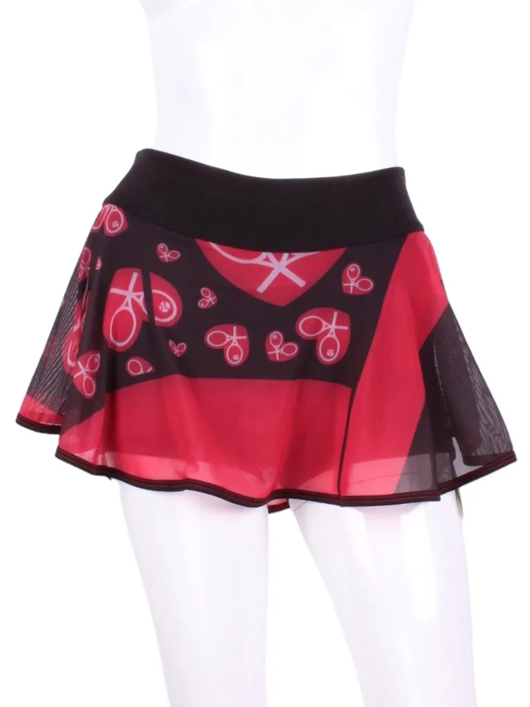 Limited Mondrian Mesh O Skirt Black Waistband