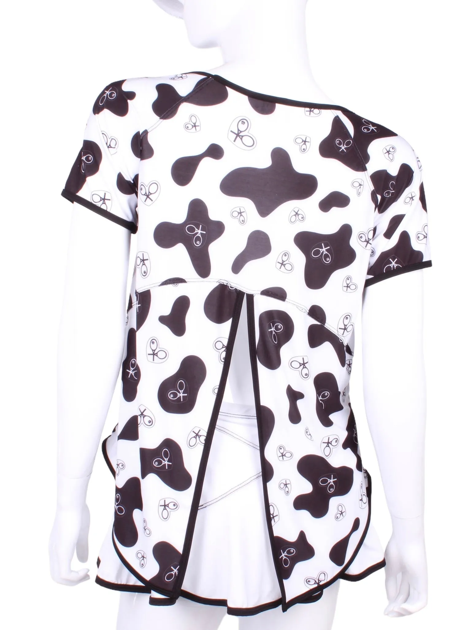 Limited Short Sleeve Tie Back Cow Print