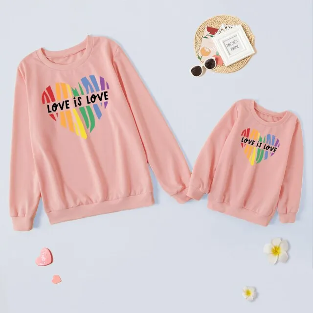 Love is Love - Mother and Daughter Matching Outfits