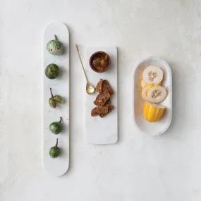 Marble Serving Board w/ Acacia Wood Bowl