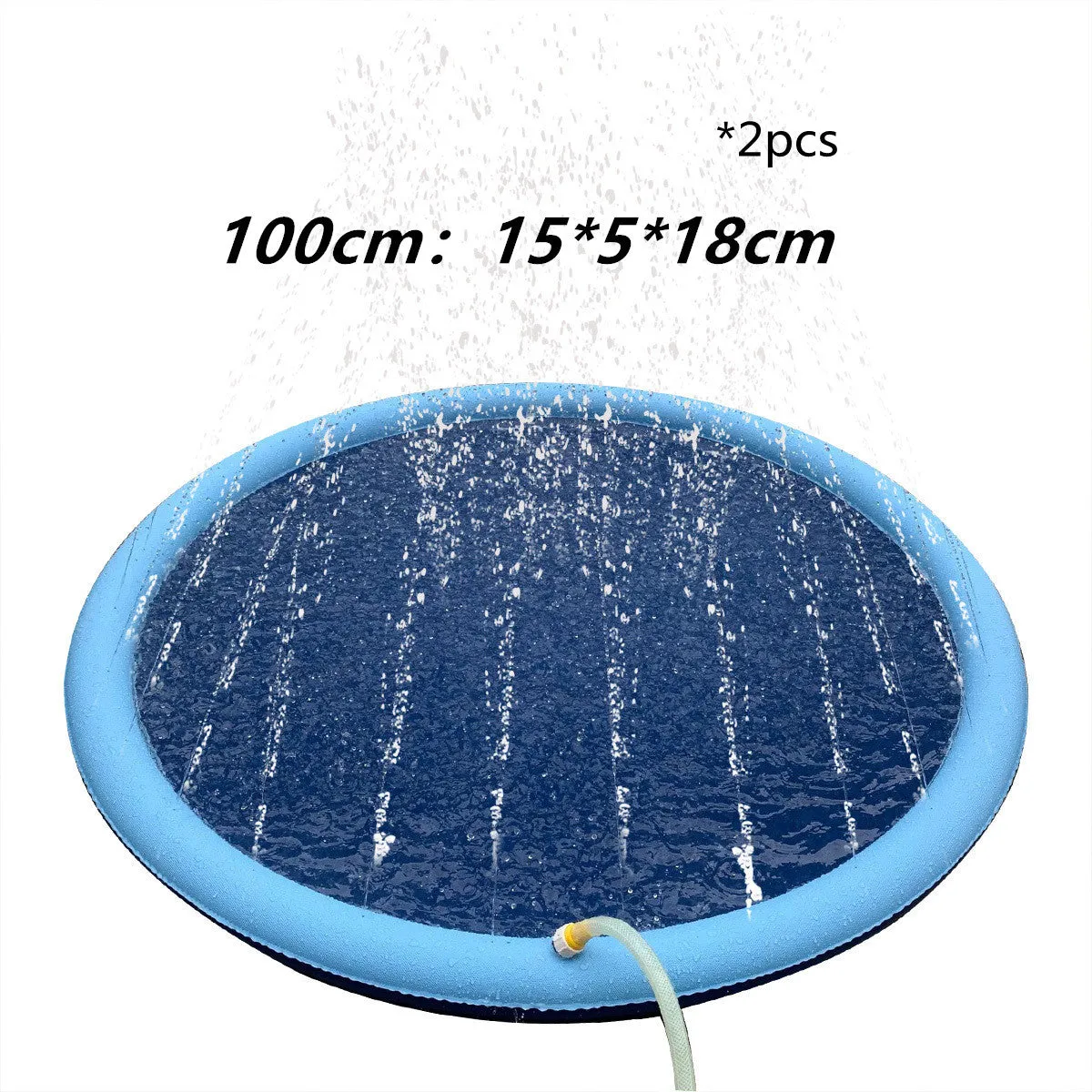 Outdoor Water Pool Fountain Non-Slip Splash Pad For Kids Toys Fun Backyard