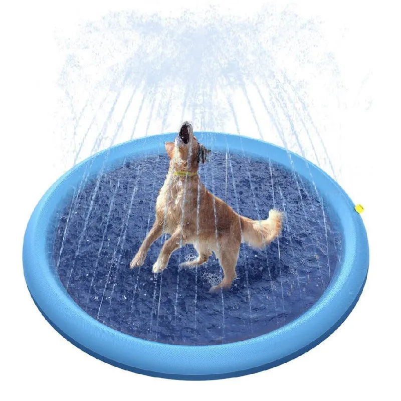 Outdoor Water Pool Fountain Non-Slip Splash Pad For Kids Toys Fun Backyard