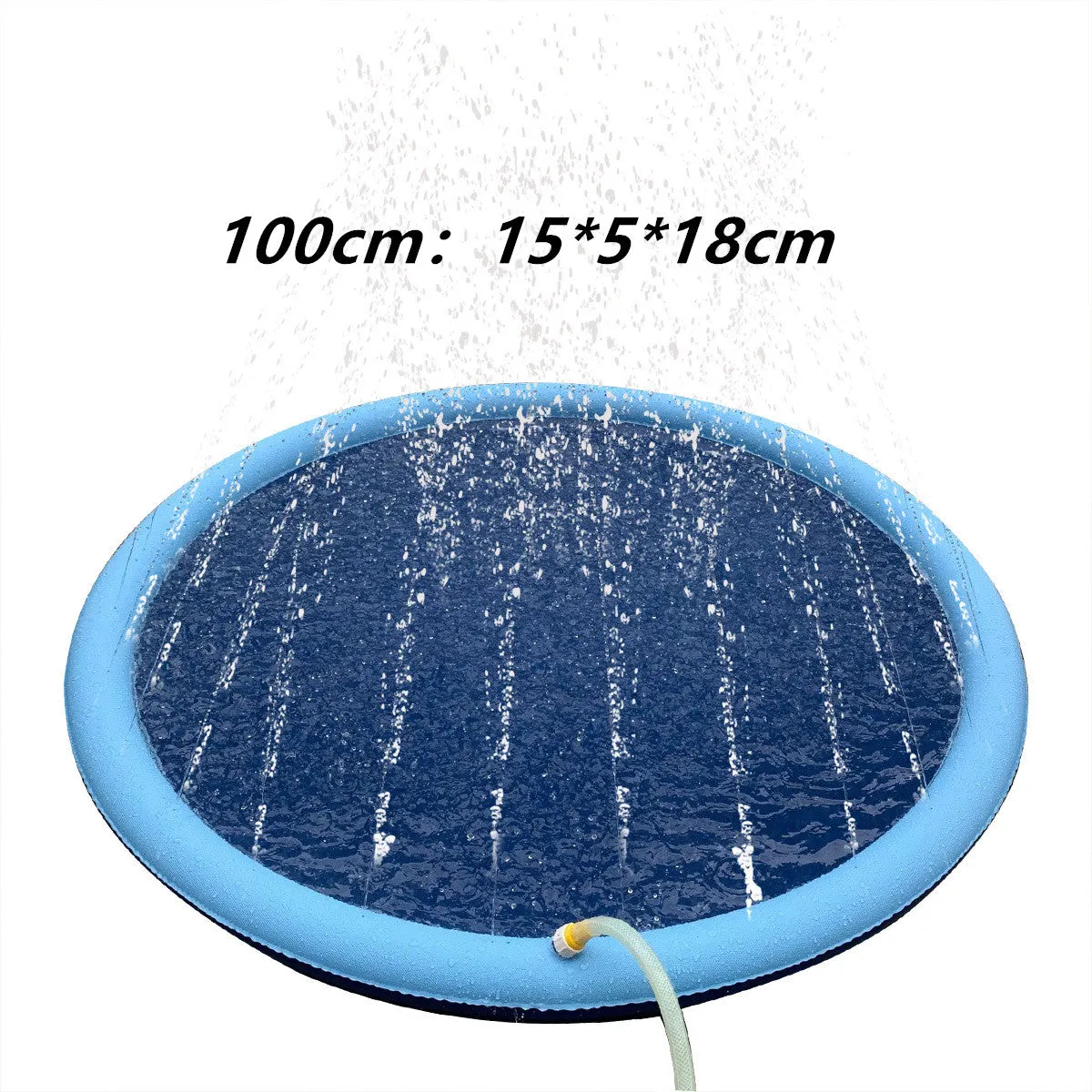 Outdoor Water Pool Fountain Non-Slip Splash Pad For Kids Toys Fun Backyard