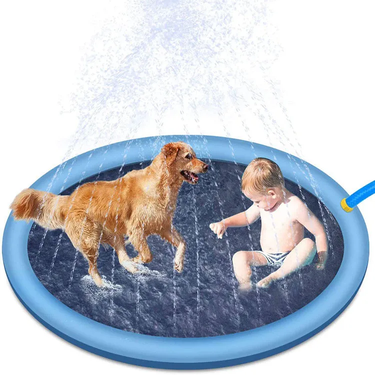 Outdoor Water Pool Fountain Non-Slip Splash Pad For Kids Toys Fun Backyard