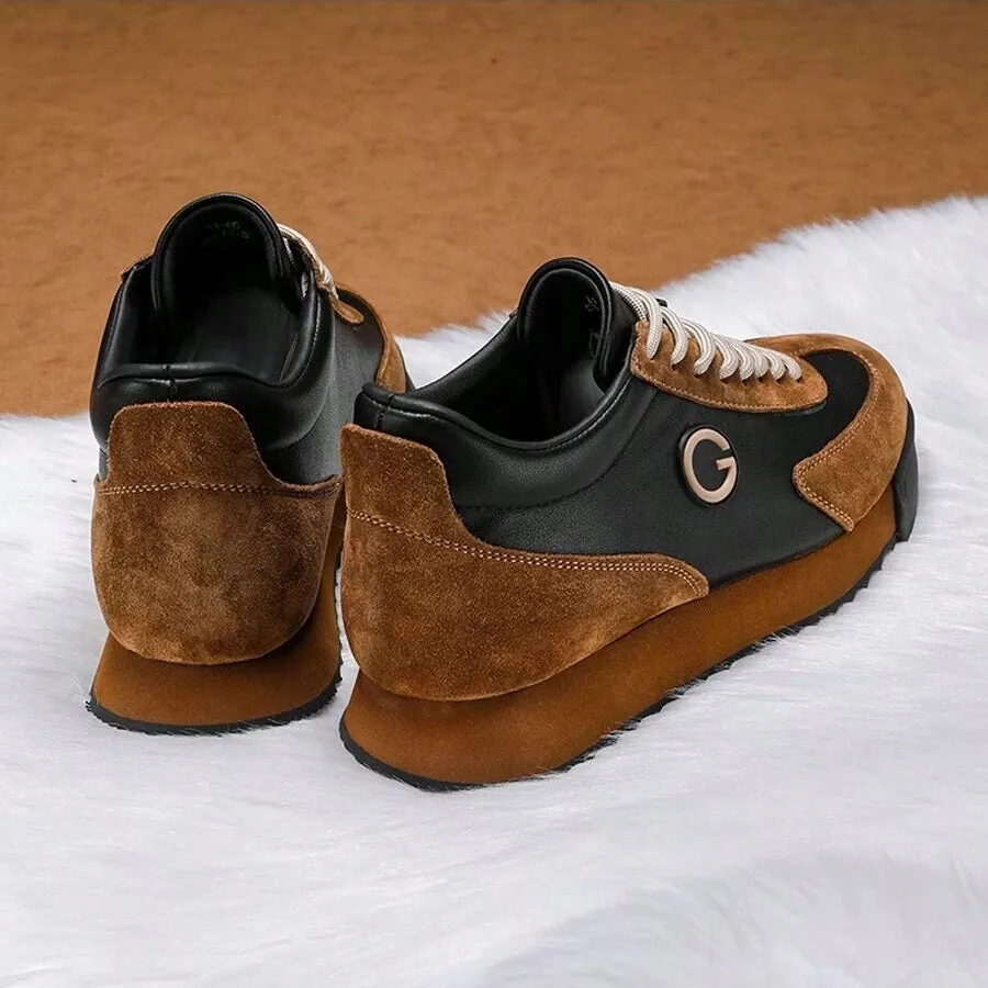 StepFlex™️ Brown Suede Sneakers