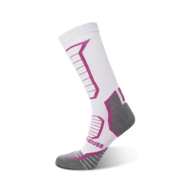 Women's Feel Breath Cross Country White crew socks 2-packs